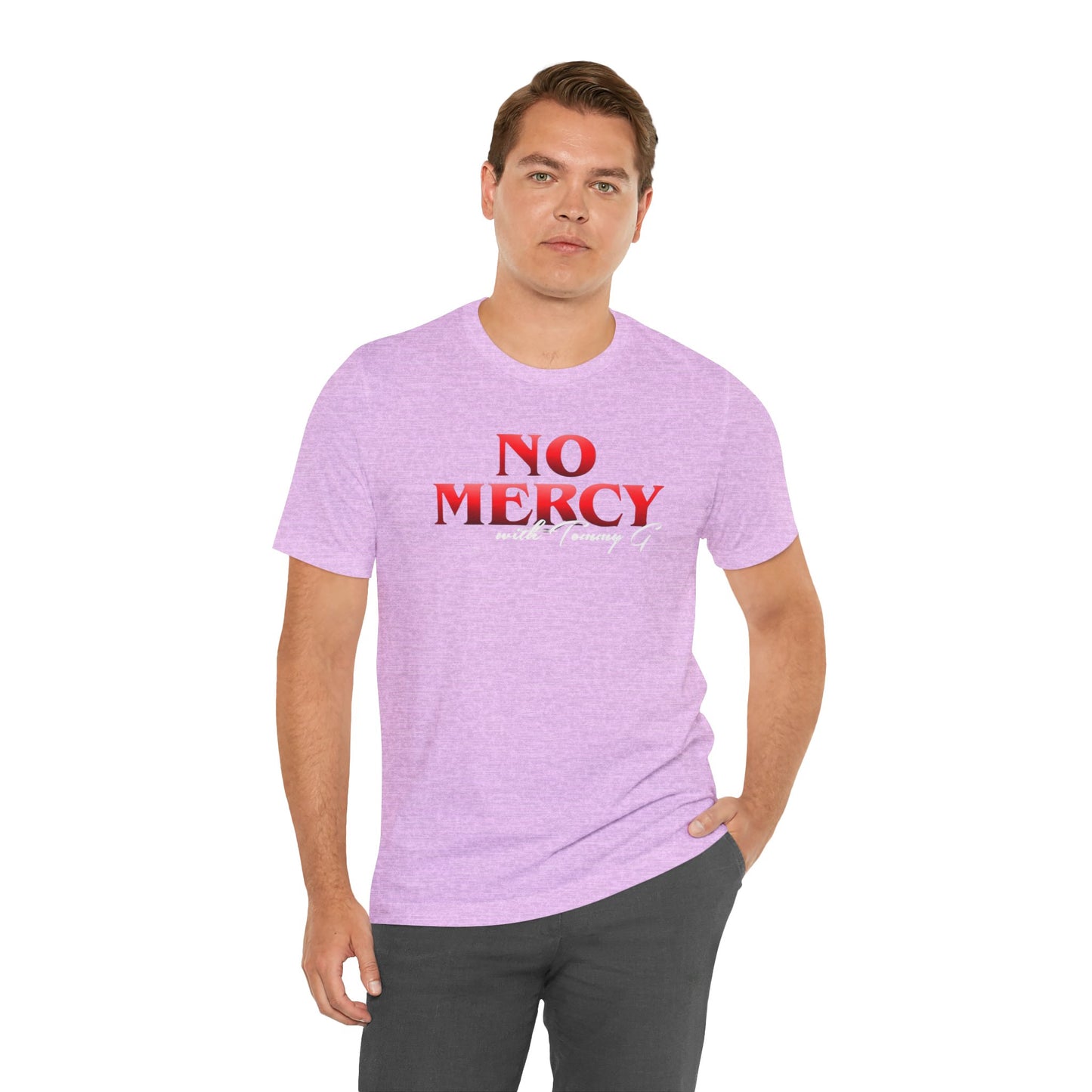 No Mercy Unisex Jersey Tee - Bold Graphic Shirt, Streetwear, Casual Style, Gift for Him, Statement T-Shirt